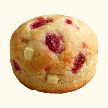 いちごとホワイトチョコレートスコーン